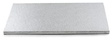 Decora 0931609 SOTTOTORTA Rettangolare 30 X 40 X H 1,2 CM, Argento, 30 x 40 x 1.2 cm