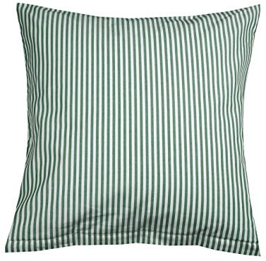 Lorena Mako Batist Kissen Bezug Basel Mini Streifen Grün, 40x60cm, 100% Baumwolle