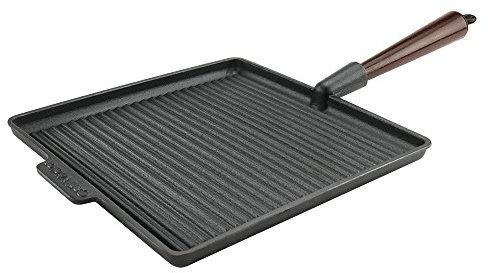 Carl Victor Gusseisenpfanne Grillpfanne eckig Holzgriff 28x28 cm ohne PFAS