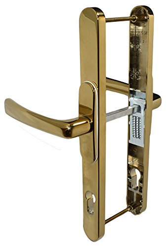 Universal Flexi UPVC Repair Door Handle Set Adjustable 92mm 68mm 62mm PZ Lever (Gold)
