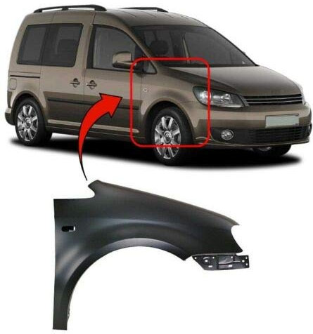 TVP Trade Vehicle Parts.co.uk Compatible With Front Wing Primed O/S Right Side Vw Caddy 2003-2010