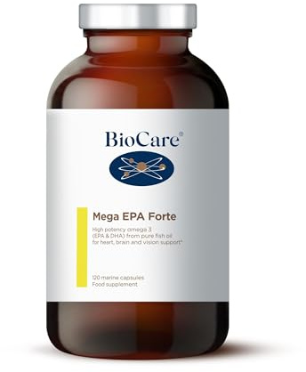 BioCare Mega EPA Forte, 120 Capsules | Omega-3 Rich Fish Oil (790mg EPA & 530mg DHA) per Daily Intake, Heart, Brain & Vision Support