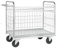 Paketwagen - Gitterwagen - Transportwagen - Lagerwagen mit 2 Bock- und 2 Lenkrollen - Wände leicht zu entfernen - Belastung: 300 kg - Industriequalität (119 x 65 x 102,5 cm)