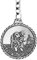 Porte-clés En Argent Massif 925 Sans Nickel Avec Motif De Saint Christophe Fabriqué À La Main