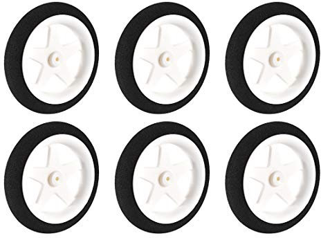 UXCell RC Model Plane Aircraft Wheel - Micro Sport Wheel 0.07 x 2.16 Inch - 6PCS