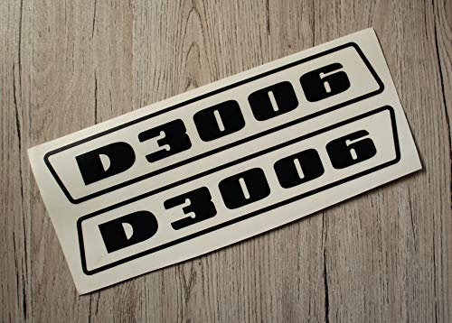 Deutz Aufkleber für Traktor D3006 Logo Emblem Sticker Label schwarz (bis 1974)