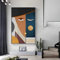 PYROJEWEL Peinture sur Toile Figure Moderne Abstrait géométrique Art Contemporain Affiche Impression Visages Art Mural pour Salon décor à la Maison 70x100 cm sans Cadre…