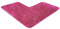 WohnDirect Badezimmerteppich L Form Pink - Badematte rutschfest 50x100x100 cm - Badteppich Set für Eckdusche, waschbar