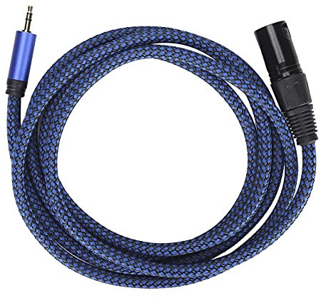 Fdit XLR Male to 3.5mm Jack Balanced Signal Cable XLR to 1/8inch Microphone Connection Cord, for Mobile Phones, Notebooks, Power Amplifiers(JD6044-2m)