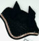 Fliegenohren Fliegenhaube Minishetty Shetty Baumwolle Glitzer Strass Schwarz Braun Rosegold Tysons Fliegenschutz Ohren Minipony (Minishetty, Roségold)