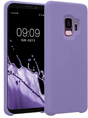kwmobile Hülle kompatibel mit Samsung Galaxy S9 Hülle - Silikon Handy Case - Handyhülle weiche Oberfläche - kabelloses Laden - Veilchen Lila