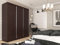 WFL GROUP Moderner Kleiderschrank Schwebetürenschrank 120 150 180 200 cm - Wenge Kleiderschrank für Schlafzimmer mit Schiebetüren - Kleiderstange - 180 cm - Wenge