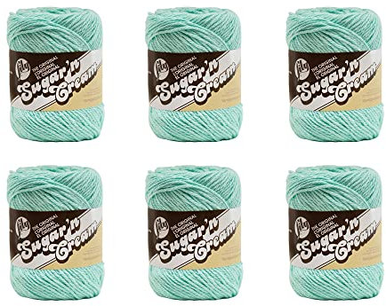 Lily Sugar'N Cream Beach Glass Yarn - 6 Pack of 71g/2.5oz - Cotton - 4 Medium (Worsted) - 120 Yards - Knitting/Crochet