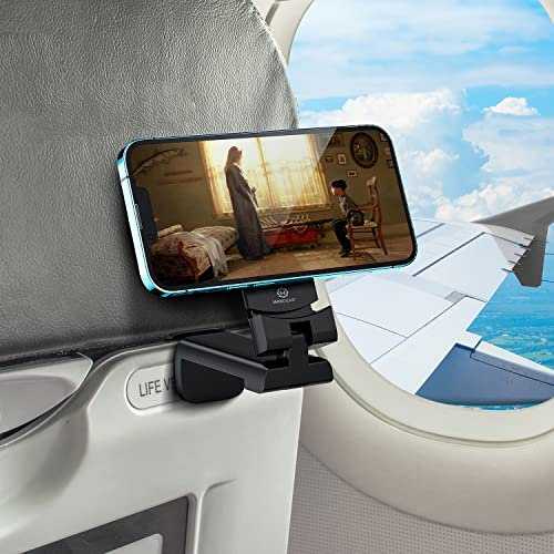 WixGear Universal NEW Magnetic Airplane in Flight Tablet Phone Mount, Handsfree Phone Holder for Desk with Multi-Directional Dual 360 Degree Rotation, Pocket Size Travel Essential Accessory for Flying