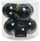 Kaemingk Weihnachtskugeln Glas 8cm x 6 Stück Christbaumkugeln Set irisierend Schwarz