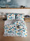 ZIRVEHOME Bettwäsche-Set Colorblock Dream - 155x220 cm, bunt, 2-teilig, Baumwolle Renforcé, geometrisch gemusterter Wende-Bettbezug, Robi
