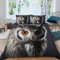 ALABOW Eule Bettwäsche Set 135x200 cm 2teilig mit Reißverschluss Weiche und Angenehme Schlafkomfort Microfaser Bettbezug Natur Tiere Kinderbettwäsche mit Kissenbezug 80x80