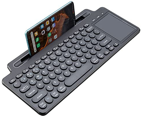 Wireless BT Keyboard,Wireless BT Keyboard 2.4GHz Keyboard Desktop Ultra-thin Keyboard Tablet PC Mobile Phone Slot with Touchpad for Tablet PC Mobile Phone Laptop Notebook