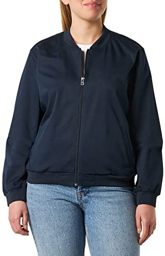 KAFFE Jacke Kalea Damen Jacke Bomberjacke Leichte Sommerjacke Kurz Pilotenjacke Reißverschluss Dünne Übergangsjacke Damenjacke Frühlingsjacke 38, Midnight Marine