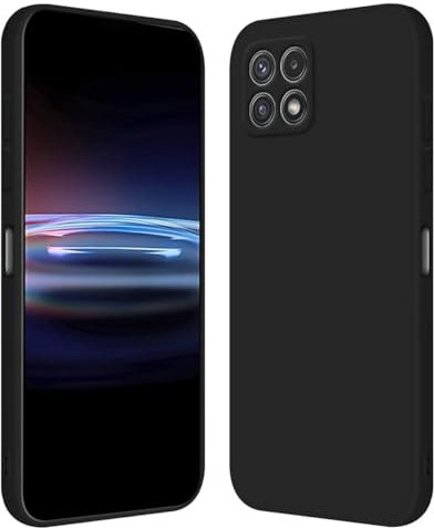 RankOne Coque pour Samsung Galaxy A22 5G (6.6 inches) Étui en Silicone TPU Souple - Noir