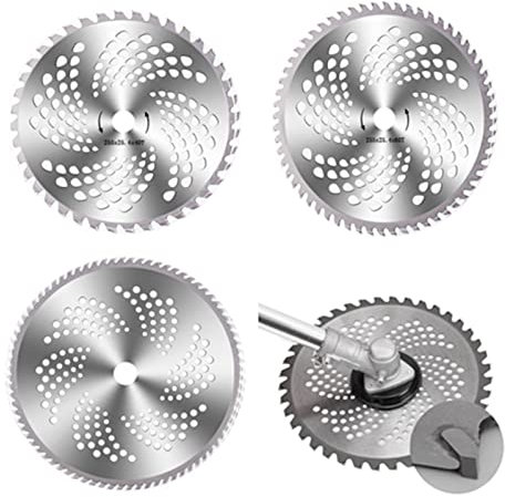 3 Pcs Law Mower Saw Blade 40 60 80 Teeth Alloy Steel Grass Trimmer Brush Cutter Blade Replaceme