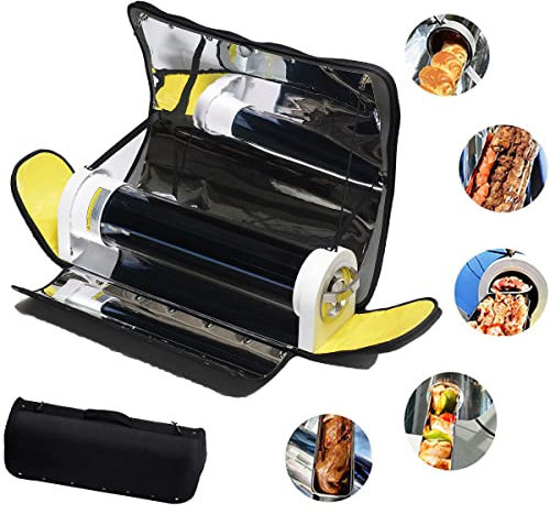Forno Solare, Griglia Da Campeggio Portatile Ad Energia Solare, Fornello Solare Di Grande Capacità Da 4,5 Litri, Forno Solare Per Uso Alimentare Senza Fumo, Acciaio Inossidabile, Per 2-3 Persone