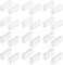 UFURMATE Glass Connector, 24Pcs Plastic 180 Degree Glass Clamps Transparent Glass to Glass Connectors Rimless Clip Holder for Fixing or DIY Fish Tank, Glass Acrylic Display Cabinet