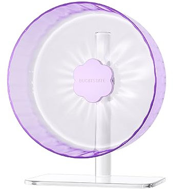 Bucatstate Hamsterrad, 26cm Laufrad Hamster Leise Hamster Spielzeug rutschfeste für Zwerghamster Mäuse Eichhörnchen Chinchillas Kleintier Haustier (Starlight 2.0-Lila)