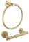 Toilet Paper Holder and Towel Ring, Towel Holder Wall Mounted SUS 304 Stainless Steel Double Post Pivoting Adjustable TP Large Mega Roll Holder-Brushed Gold