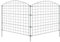 UISEBRT Teichzaun Gartenzaun Metall Dekorative Steckzaun für Hunde - Gitterzäune Komplettset mit 10 Zaunelemente & 12 Befestigungsstäben Freigehege Begrenzung - 78x78cm Oberbogen