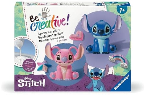 Ravensburger BeCreative Plaster Stitch - Craft Set for Children from 7 Years, Casting and Painting Plaster Figures for Girls and Boys - 23877 - Birthday Gifts, DIY Decoration