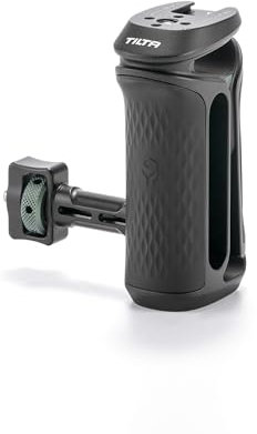 Tilta Xeno - Mango lateral - Negro | Conexión segura y ayuda a prevenir la rotación | Altura ajustable | Agarre de silicona texturizada | Montaje conveniente (1/10.2 cm-20 w/Locating Pins)