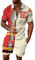 Generisch Sportanzug Herren Shorty Freizeitanzug Jogging Anzug Elegant Schwitzanzug Sommer Outfit 2 Teiler Kurzarm Schlafanzüge Jumpsuit 2024 Outfit Herren Herren Sportanzug 7Xl