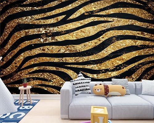 Art Fototapete Goldene Textur 350x256 cm Vlies Tapeten 3D Effekt Moderne Wandtapete Wohnzimmer Schlafzimmer Wandbilder Wand