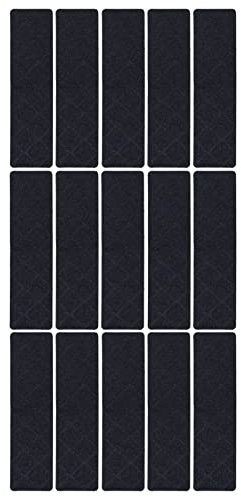 RvSky Luxuriöse Treppenstufen Mit Strassmuster – Set Mit 15 Rutschfesten, Weichen Matten Für Sicherheit Und Stil auf Jeder Treppe – Elegante Lösung Für Haushaltsleiterteppiche