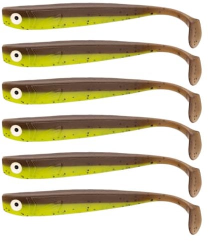 Zanderbait 12cm Kiwi, Angelköder, Kunstköder, Zanderbait, Zanderköder, Softbait, Gummifisch, Gummiköder, Lieferumfang 6 Stück.
