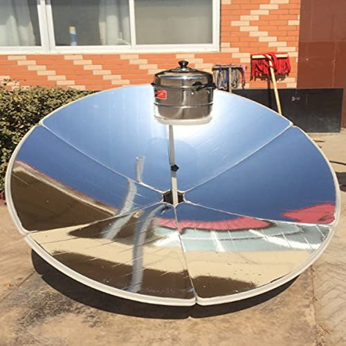 Solarofen tragbarer Herd Camp Herd Solar Cooker |Camping -Kochgeschirr und Überlebensausrüstung im Freien und solarbetrieben Camping Grill Campingofen & Sun Ofen zum Wandern, 59 Durchmesser