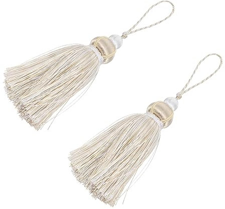 CORHAD Beige Handgemachte Vorhang Wohnkultur Quaste Ornamente 2 stücke Ornament Dekorationen