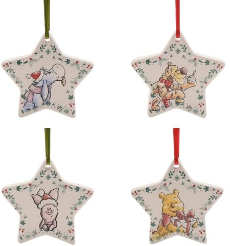 Disney Winnie the Pooh and Friends Christmas Tree Decorations Set of 4