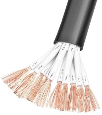 1m Electrical Wire, Flexible PVC Cable Wire 0.5mm² - 2.5mm², 6-50 core, RVV Pure Copper Cable, DIY Electric Wire(8-core x 0.5mm²)