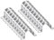 sourcing map 20pcs 1 3/4 Inch 45mm Conduit Clamps, M45 U Tube Pipe Clamp, Stainless Steel Rigid Pipe Strap, U Shaped Bracket with Two Hole for Pipe Tube Hose Wire Cord,Thick