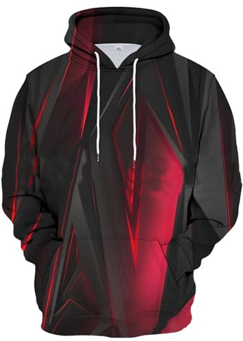 LUNULE Pullover Herren Hoddies/Pullies 3D Druck Langarm Kapuzenpullover Mit Tasche Bunte Muster Kapuze Pullunder Grinch