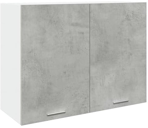 vidaXL Armoire Suspendue Lyon Gris béton 80x31x60 cm Aggloméré