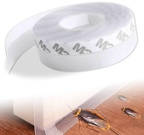 5M Silicone Seal Strip, Self Adhesive Weather Stripping Silicone Door Bottom Seal Strip Tape Transparent Weather Stripping for Gaps of House, Glass Shower, Window and Door