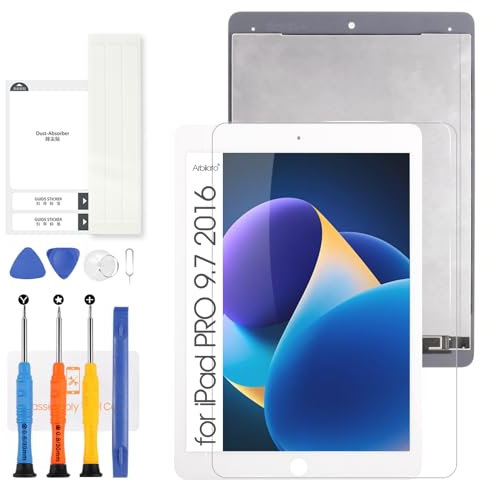 Arbilato Pantalla LCD para iPad Pro 9.7 2016 - Digitalizador de pantalla táctil para iPad A1673 A1674 A1675 LCD pantalla panel de reemplazo completo Kits (blanco)
