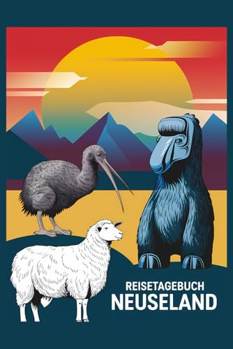 Reisetagebuch Neuseeland: Neuseeland Reise Tagebuch zum Ausfüllen und selbst Gestalten - 110 Seiten - ca. A5 - Mein Reisetagebuch Neuseeland
