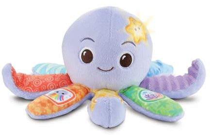 VTech - Lila, Lumi Pieuvre Musicale, Peluche à Câliner Interactive et Musicale, Jouet d'Éveil Sensoriel, Chansons et Sons de l'Océan, Cadeau de Naissance Bébé Dès 3 Mois - Contenu en Français