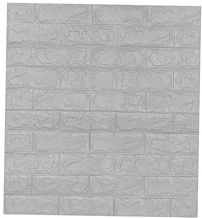 Tofficu Autocollant Mural Living Stripes Panneau De Briques Texturé Imitation Pierre Adhésif Décoratif Pour La Maison Bordures De Papier Peint Géométriques Gris