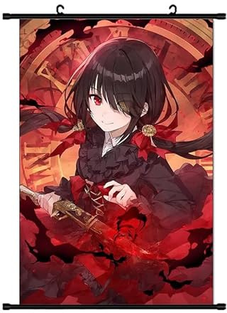 Tokisaki Kurumi Poster Yatogami Tohka/Himekawa Yoshino Rollposter, Kotori Itsuka Scrollposter Anime Wall Scroll Painting Bild Wallposter Kunstdekoration für Wohnzimmer Schlafzimmer 60 x 40 cm