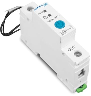 Compteur d'énergie intelligent monophasé, mesure des kilowattheures, surveillance du disjoncteur, minuterie, relais 63A
